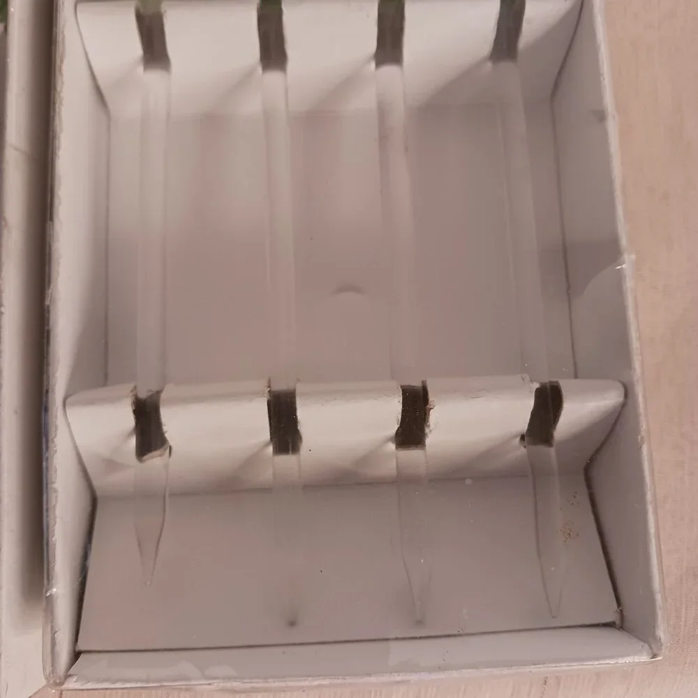 2 Sets of 4 Crate and Barrel Glass Stir Sticks